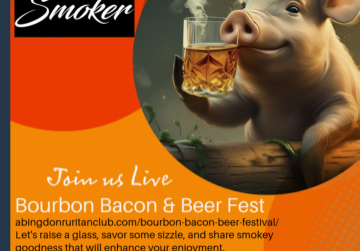 Bourbon drinking pig designed for the bourbon bowl smoker and the bourbon bacon & beer festival